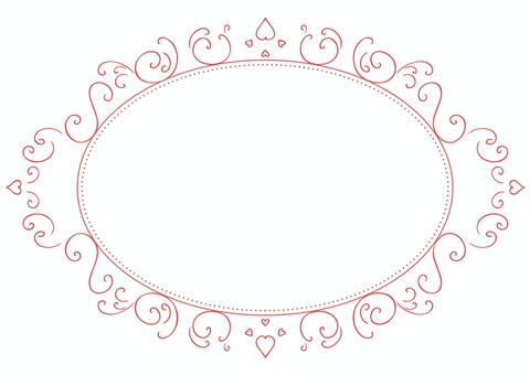 ヴィンテージ風のシンプルなハートフレーム