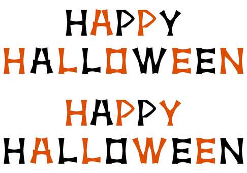 Illustration, halloween, word, title, 