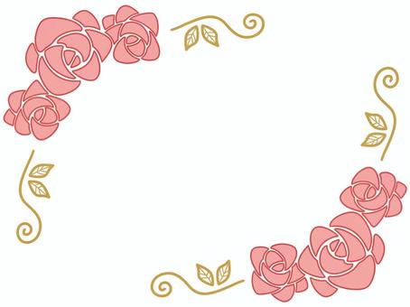 角に使えるバラの装飾 あしらい,薔薇,飾り,角,花,コーナーフレーム,フレーム,デコレーション,デザイン,ポイントのイラスト素材