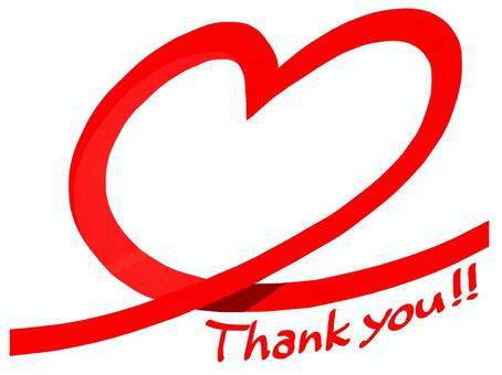 Illustration, thank you, heart, heart mark, 