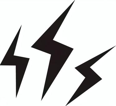 黒いカミナリ 黒いカミナリ 雷,電気,雷雨,天候,落雷,カナミリ,イライラ,ヒリヒリ,痛い,騒音のイラスト素材