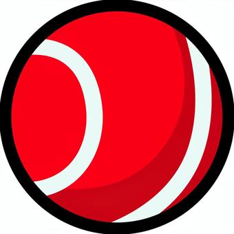 赤のテニスボールです。 テニスボール,シンプル,スポーツ,運動,球技,赤のイラスト素材