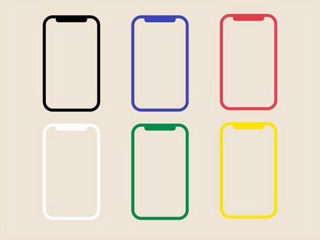 スマホのアイコンセット シンプル スマホ,アイコン,セット,アプリ,ui,シンプル,カラー,黒,赤,青のイラスト素材