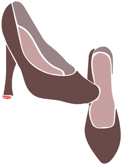 Illustration of brown high heel pumps, JPG and PNG Illustration of brown high heel pumps, , JPG and PNG