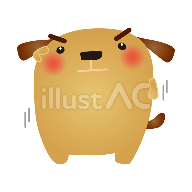 dog002 犬,敬礼,あいさつのイラスト素材