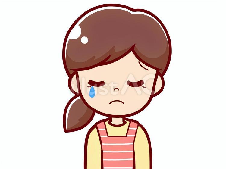 悲しむ主婦 女性,主婦,お母さんのイラスト素材