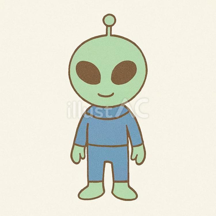 宇宙人 宇宙人,エイリアン,キャラクターのイラスト素材