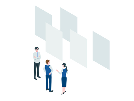 白紙の書類を眺める人物 書類,ペーパーワーク,ホワイトペーパー,分析,提案,人物,ビジネスマン,準備,紙,プロジェクトのイラスト素材