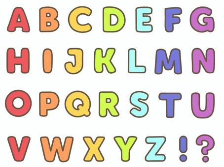 アルファベット 虹色 アルファベット,文字,英語,記号,虹色のイラスト素材