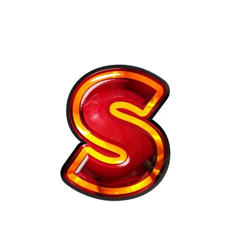 アルファベット小文字s 文字,ギラギラ,赤色,アルファベット,sのイラスト素材