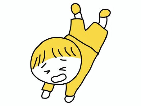 転んだ男の子 こける,転ぶ,男の子,男子,キッズ,子供,人物,幼児,ベクター,シンプルのイラスト素材
