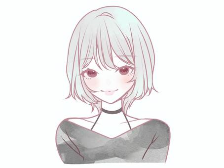 女性3 女性3 美容,女性,パステルカラーのイラスト素材