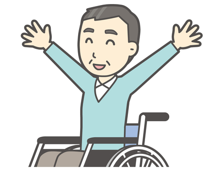 ニット中年男性-297-バスト  ニット中年男性-297-バスト 車いす,おじさん,男性,中年,お父さん,パパ,シニア,ミドルエイジ,人物,かわいいのイラスト素材