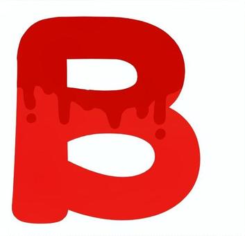 Illustration, type b, type de sang, mots sanguins, 