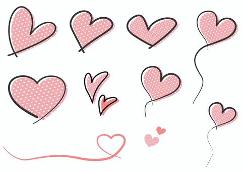 Illustration, दिल, हाथ से पेंट, रेखा आरेखण, 