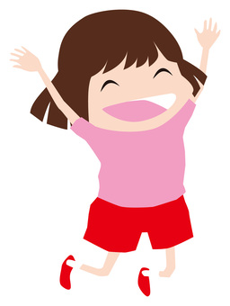 Energetic child (girls), children, girl, fine, JPG, PNG and EPS