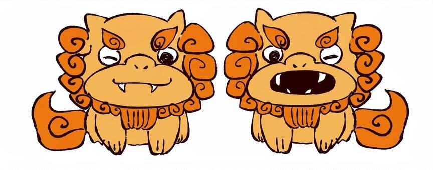 シーサー シーサー,沖縄,琉球,郷土,狛犬,うちなー,焼き物,置き物,お土産,犬のイラスト素材