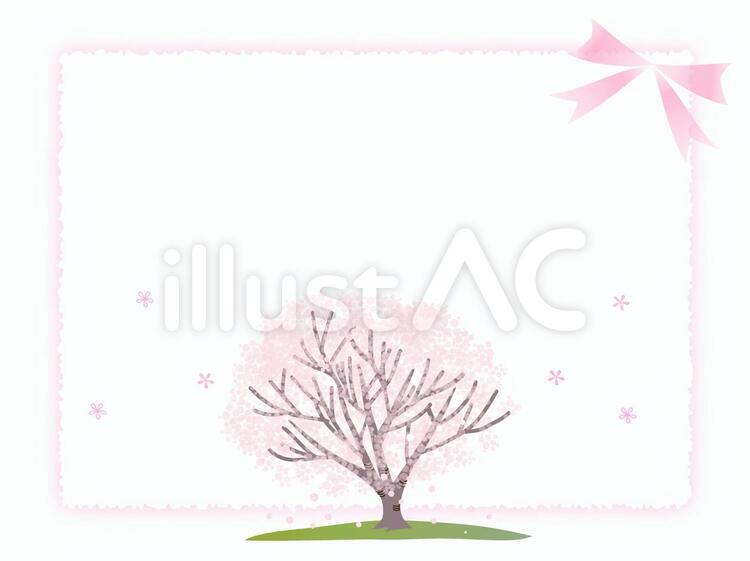 桜の木のフレーム 桜,春,さくらのイラスト素材