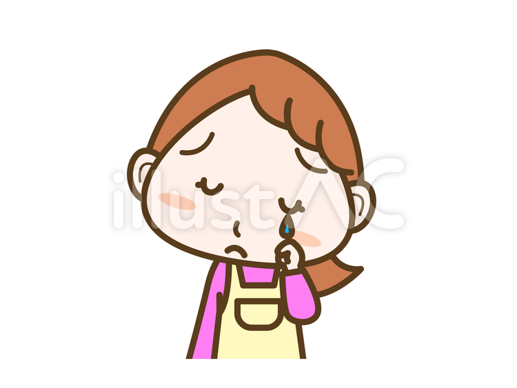 女性表情　悲しい 女性,妻,母親のイラスト素材