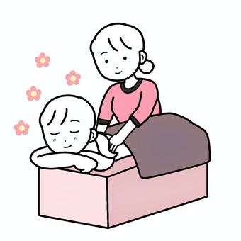 シンプルエステc シンプル,エステ,エステティック,人,女,エステティシャン,店員,客,接客,リラックスのイラスト素材