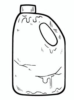 手書き_詰め替え用ボトル_02 ボトル,詰め替え用,容器,プラスチックボトル,フタ,汚い,ボロボロ,古い,割れ,ひびのイラスト素材