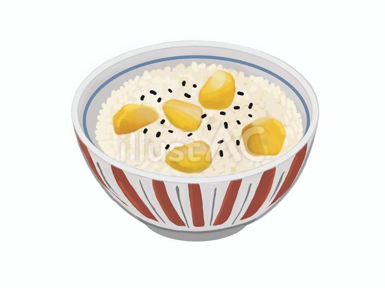 栗ご飯（4） 栗ご飯,栗,食べ物のイラスト素材