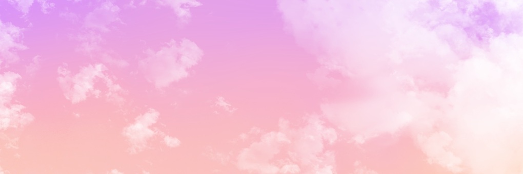 雲のある夕空　ヘッダー 夕空,夕焼け,空紫,ピンク,オレンジ,背景,ヘッダー,壁紙,バナー,グラデーションのイラスト素材