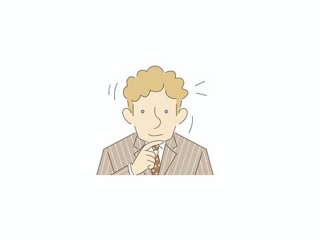 納得する外国人サラリーマン 理解,承認,同意,受け入れ,共感,合意,納得,カラー,外国人,サラリーマンのイラスト素材