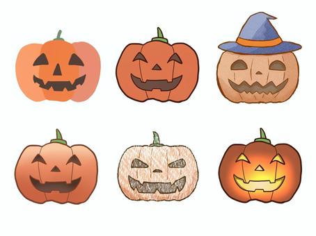 ６種のジャック・オー・ランタン