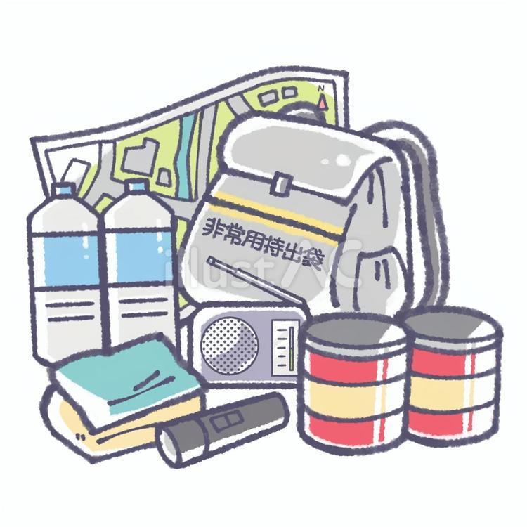 非常用持出袋 非常用持出袋,非常袋,避難袋のイラスト素材