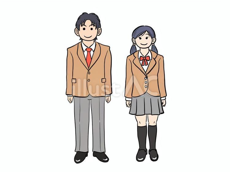 男子学生と女子学生 学生,教材,学校のイラスト素材
