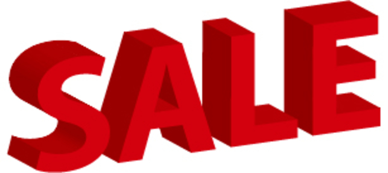 SALEの立体文字イラスト sale,セール,立体,赤,文字のイラスト素材
