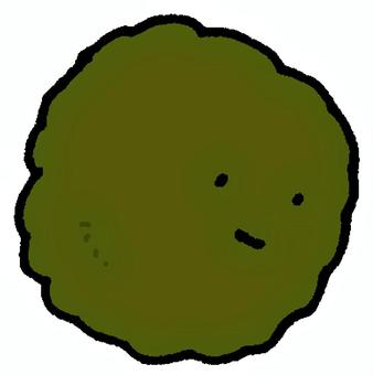 まりも（顔） マリモ,藻,緑色,丸,天然記念物,水中,お土産,植物,自然,北海道のイラスト素材