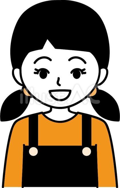 笑顔の女の子2 二つ結び