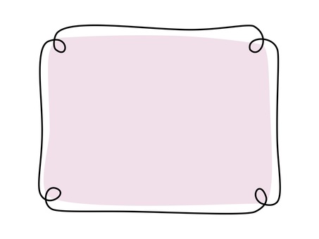 Illustration, frame, thick frame, handwriting, 