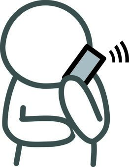 棒人間　電話　スマホ 棒人間,電話,通話,人,話す,スマホ,顔なし,のっぺらぼう,シンプルのイラスト素材