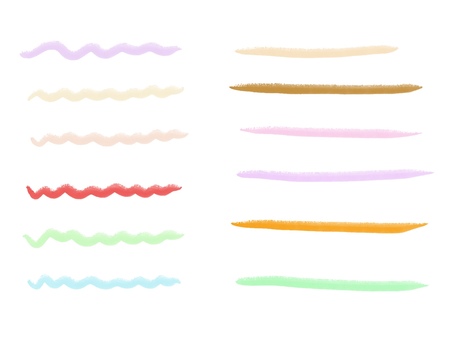 やさしい色合いのライン