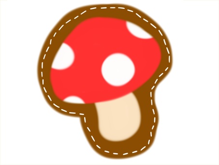 Mushroom badge, mushroom, red, autumn, JPG and PNG