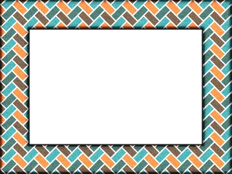 檜垣模様の額縁フレ−ム　橙色　緑 檜垣模様,額縁,フレ−ム,ポストカード,メッセージカード,飾り枠,あしらい,柄,パターン,背景なしのイラスト素材