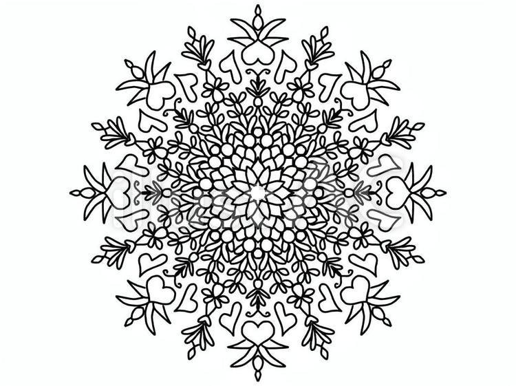 マンダラ塗り絵 マンダラ,ぬり絵,色鉛筆のイラスト素材