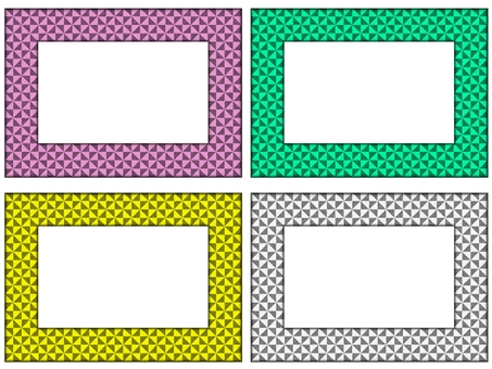 風車模様のフレ−ム　セット 風車模様,フレ−ム,ポストカードのイラスト素材