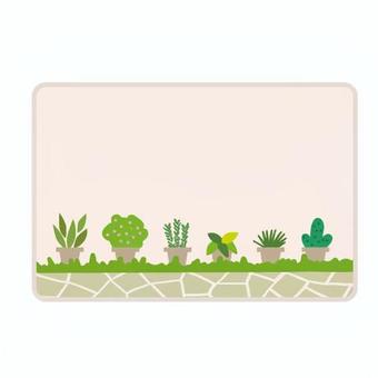 Illustration, gardening, frame, four corners, 
