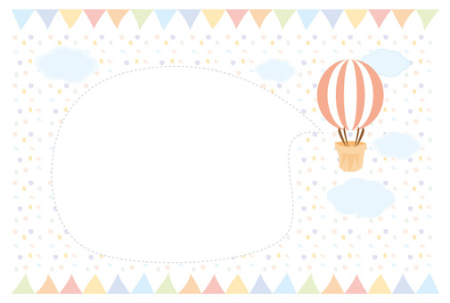 Pastel background, balloon, decorative frame, postcard, JPG, PNG and EPS