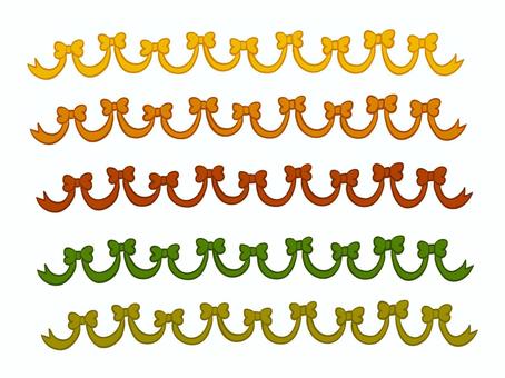 Illustration, ribbon, line, garland, 