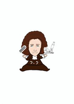 ロバート・フック フック,ロバート・フック,理科,生物学,自然哲学,歴史人物,人物,顕微鏡のイラスト素材