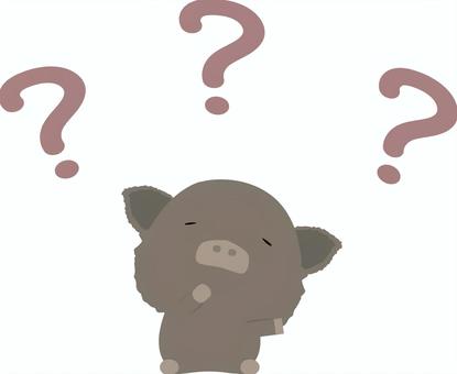 Hatena _ 野豬, JPG, PNG 和 AI Hatena _ 野豬, 疑問, 野豬, 動物, JPG, PNG 和 AI
