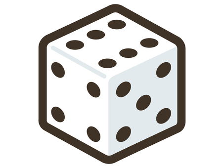 サイコロ_02 サイコロ,ダイス,賽,立方体,六面体,数字,確率,賭け,運,ゲームのイラスト素材