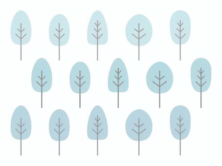 シンプルでかわいい木のセット 青 シンプルでかわいい木のセット 青 木,セット,青,水色,冬,12月,1月,2月,ブルー,かわいいのイラスト素材