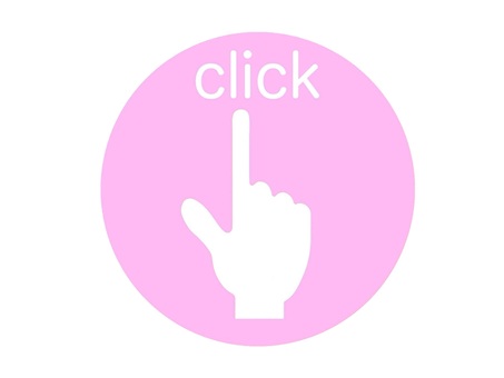 クリックする時に使う手のアイコン 手,クリック,スイッチ,手描き,click,マーク,印,押す,プッシュ,タッチのイラスト素材