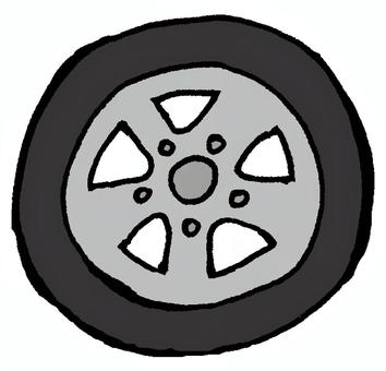 タイヤ タイヤ,車,自動車,メンテナンス,スタッドレスタイヤ,整備,修理,タイヤ交換,整備士,整備工場のイラスト素材